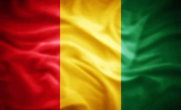 Реалистичный Флаг Гвинеи Иллюстрация — стоковое фото