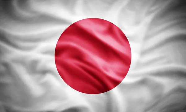 Bandera Realista Japón Ilustración — Foto de Stock