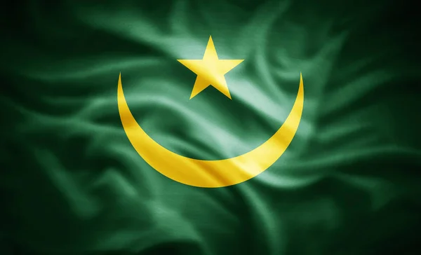 Realistic Flag Mauritania Illustration — Stock Photo, Image