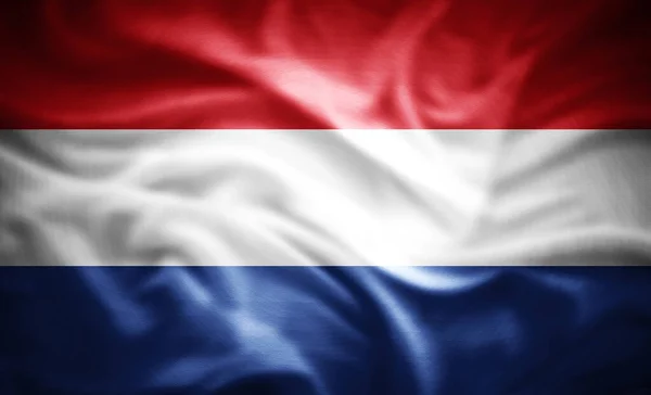 Realistische Vlag Van Nederland Illustratie — Stockfoto