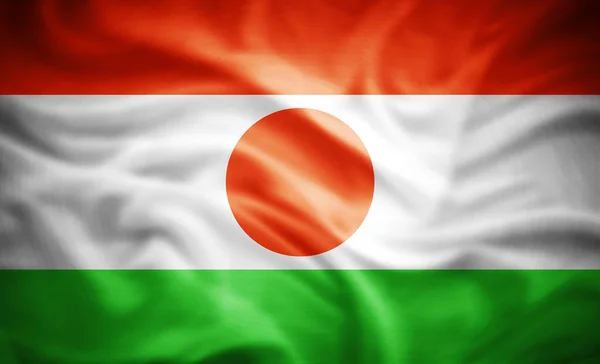 Bandera Realista Níger Ilustración —  Fotos de Stock