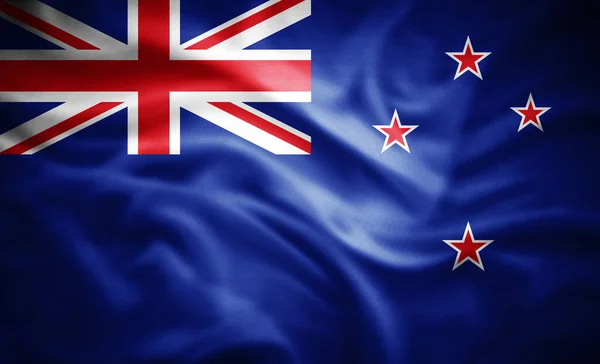 Realistic Flag New Zealand Illustration — Stock Photo, Image