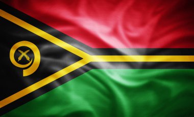 Vanuatu 'nun gerçekçi bayrağı, 3 boyutlu illüstrasyon