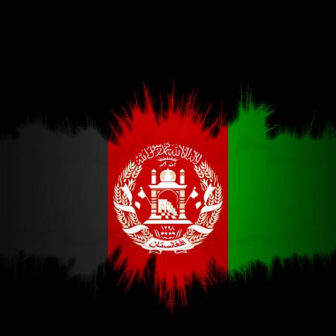 Yırtık kenarlı Afganistan bayrağı, dijital resimleme