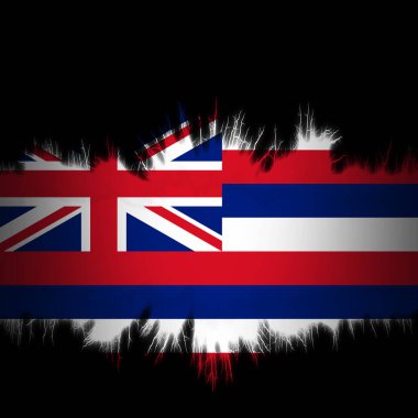 Yırtık kenarlı Hawaii bayrağı, dijital resimleme