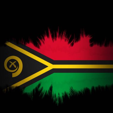 Yırtık kenarlı Vanuatu bayrağı, dijital illüstrasyon