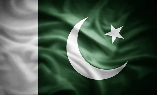 Realistic Flag Pakistan Illustration — Stock Photo, Image