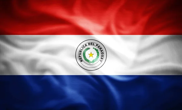 Realistic Flag Paraguay Illustration — Stock Photo, Image