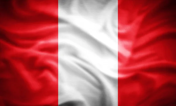 Realistic Flag Peru Illustration — Stock Photo, Image