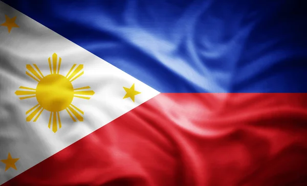 Drapeau Réaliste Des Philippines Illustration — Photo