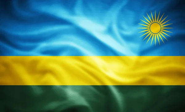 Bandera Realista Ruanda Ilustración —  Fotos de Stock