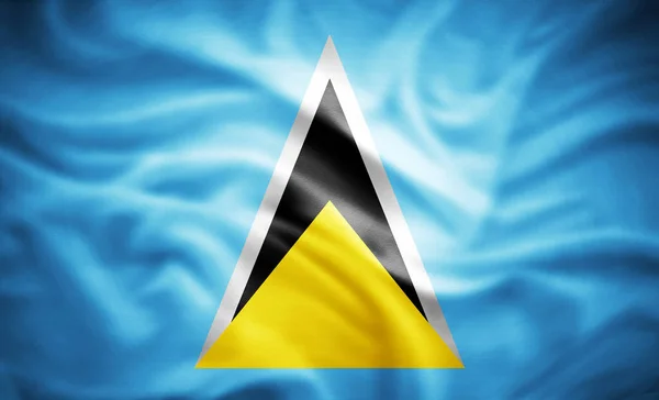 Zászló Saint Lucia Illusztráció — Stock Fotó