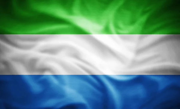 Realistische Vlag Van Sierra Leone Illustratie — Stockfoto