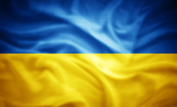 Realistic Flag Ukraine Illustration — Stock Photo, Image