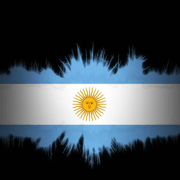 Argentina Bandiera Con Bordi Strappati Illustrazione Digitale — Foto Stock