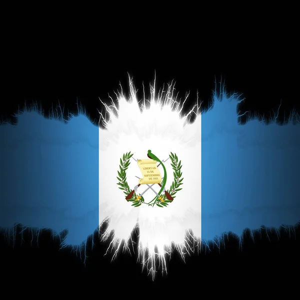 Guatemala Flag Ripped Edges Digital Illustration — Stock Photo, Image