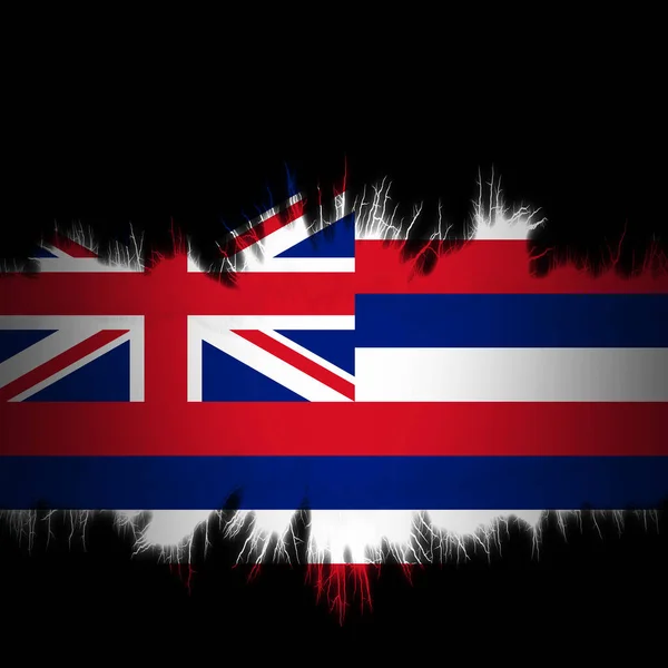 Hawaii Flag Ripped Edges Digital Illustration — Stock Photo, Image