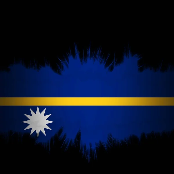 Nauru Zászló Letépett Szélekkel Digitális Illusztráció — Stock Fotó