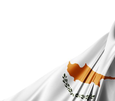 İpek dokulu Kıbrıs bayrağı, dijital arkaplan