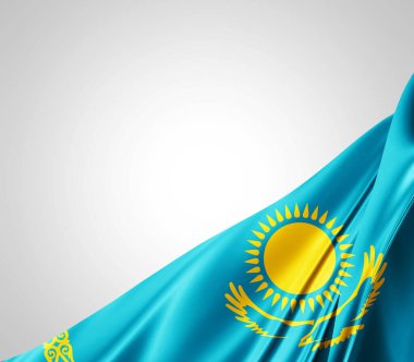 İpek desenli Kazakistan bayrağı, dijital arkaplan