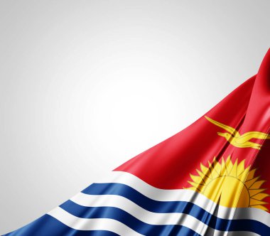İpek desenli Kiribati bayrağı, dijital arkaplan