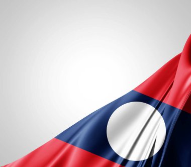 İpek desenli Laos bayrağı, dijital arkaplan