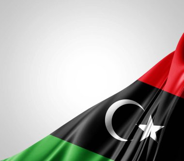 İpek desenli Libya bayrağı, dijital arkaplan