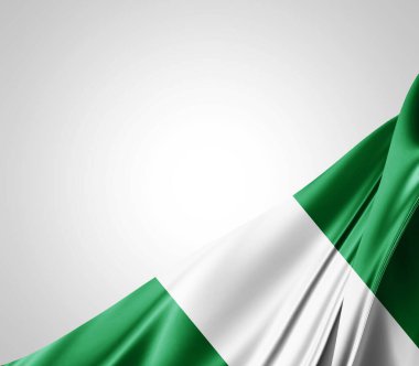 İpek dokulu Nijerya bayrağı, dijital arkaplan