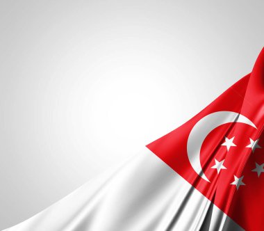 İpek desenli Singapur bayrağı, dijital arkaplan