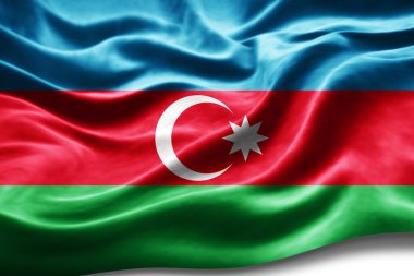 İpek desenli Azerbaycan bayrağı, dijital arkaplan