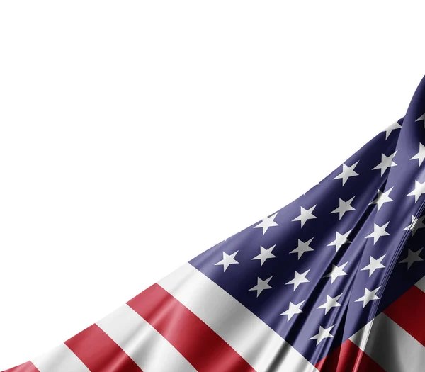 Флаг Америки Шелковой Текстурой Цифровой Фон — стоковое фото