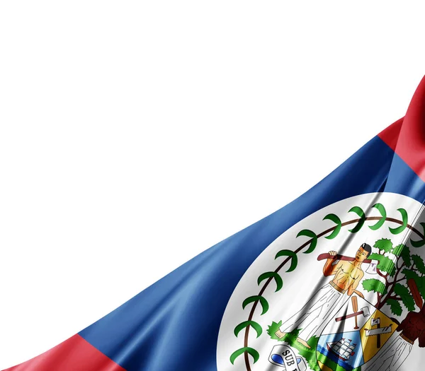 Bandeira Belize Com Textura Seda Fundo Digital — Fotografia de Stock