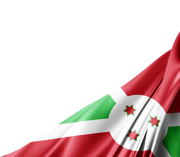 Bandera Burundi Con Textura Seda Fondo Digital — Foto de Stock