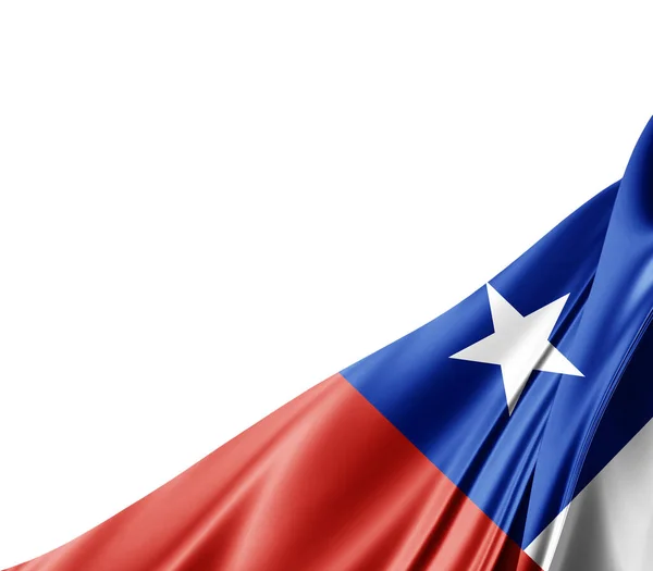 Chile Flagga Med Silke Konsistens Digital Bakgrund — Stockfoto