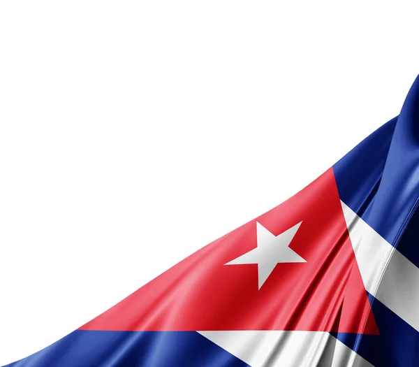 Bandera Cuba Con Textura Seda Fondo Digital — Foto de Stock