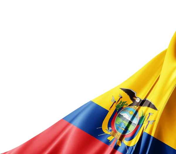 Ecuador Flag Silk Texture Digital Background — Stock Photo, Image