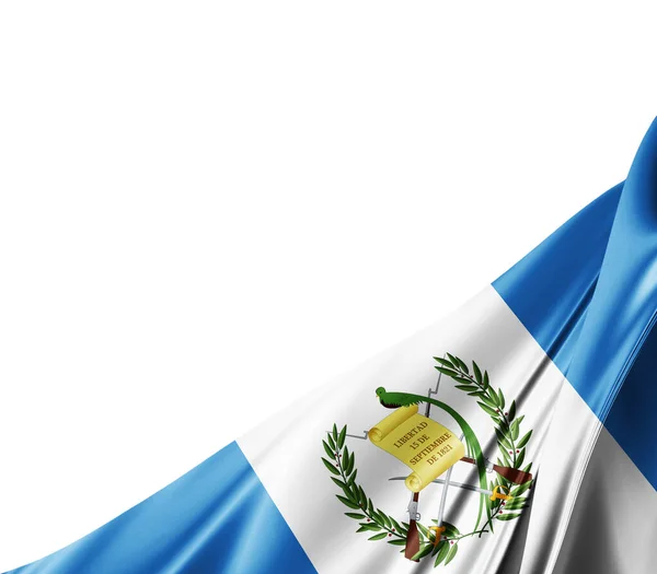 Bandeira Guatemala Com Textura Seda Fundo Digital — Fotografia de Stock