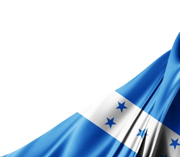 Bandeira Honduras Com Textura Seda Fundo Digital — Fotografia de Stock