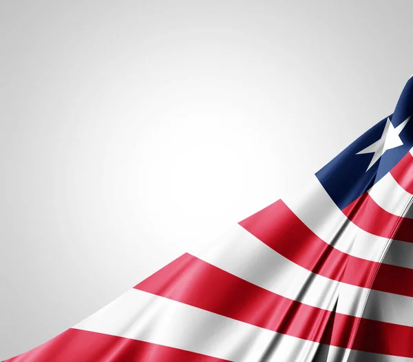 Liberia Flag Silk Texture Digital Background — Stock Photo, Image