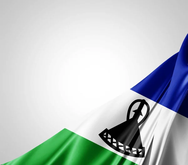 具有丝质 数码背景的莱索托国旗 — 图库照片