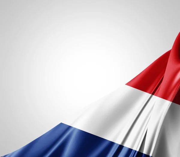 Netherlands Flag Silk Texture Digital Background — Stock Photo, Image