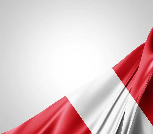 Peru Flagge Mit Seidenstruktur Digitaler Hintergrund — Stockfoto