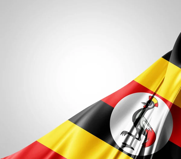 Bandiera Uganda Con Texture Seta Sfondo Digitale — Foto Stock