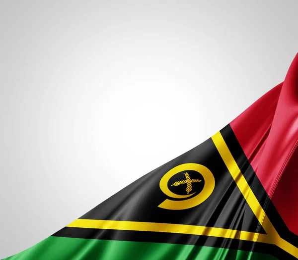 Bandiera Vanuatu Con Trama Seta Sfondo Digitale — Foto Stock