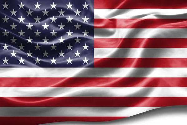 Amerika Flagga Med Silke Konsistens Digital Bakgrund — Stockfoto