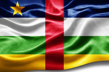 Orta Afrika Cumhuriyeti bayrağı ipek desenli, dijital arkaplan