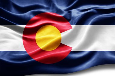 İpek desenli Colorado bayrağı, dijital arkaplan