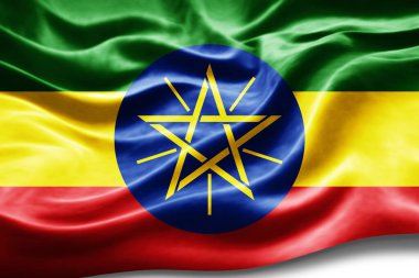 İpek desenli Etiyopya bayrağı, dijital arkaplan