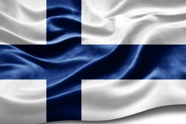 İpek dokulu Finlandiya bayrağı, dijital arkaplan