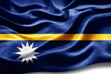 İpek desenli Nauru bayrağı, dijital arkaplan